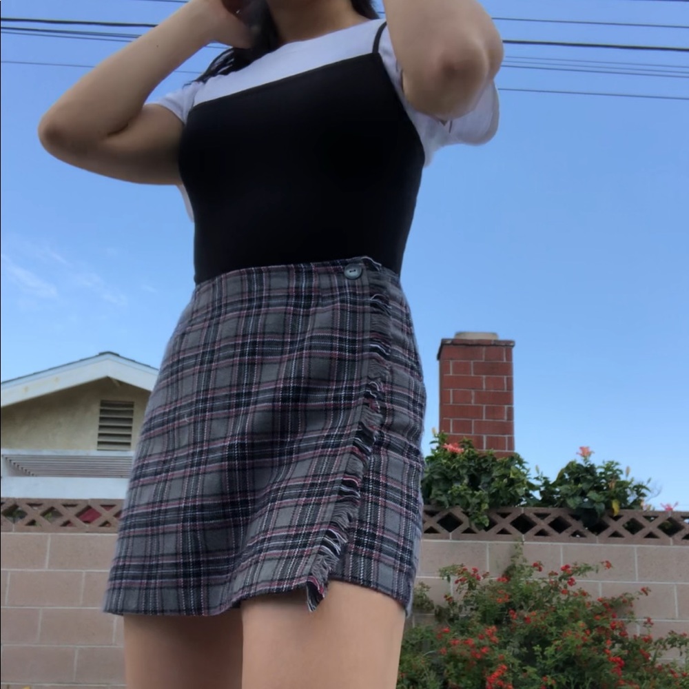 Grey Tartan Skort
